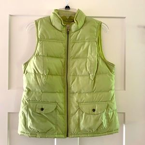 Candy apple green vest! Fleece-lined inside!